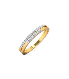 Sally Round Diamond Engagement Gold Ring