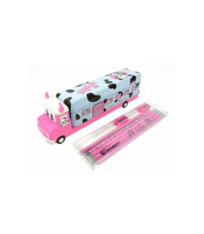 Metal Truck Pencil Box with Pencils and Sharpener